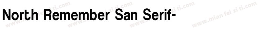 North Remember San Serif字体转换